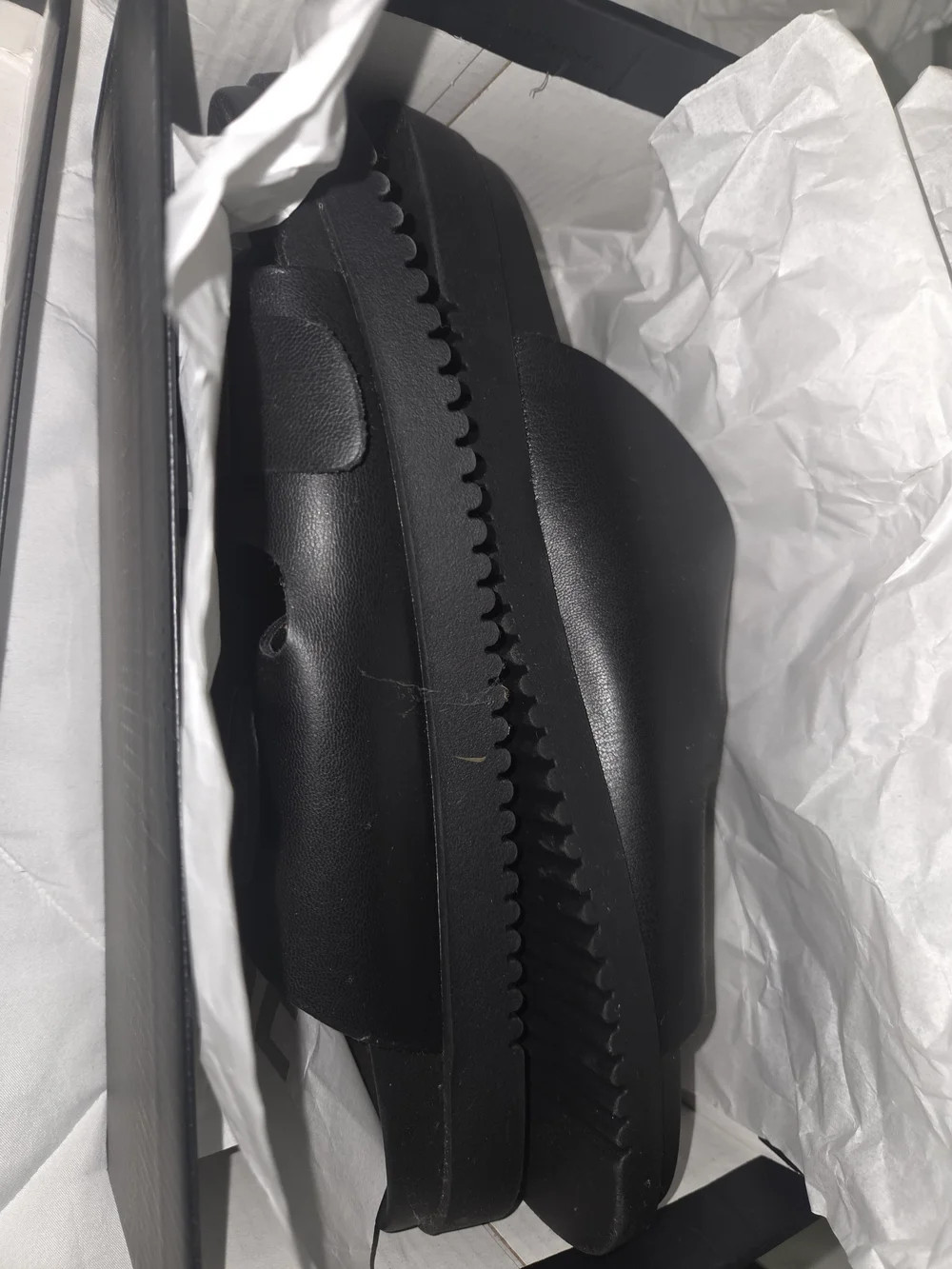 Men's Black Platform Slide Sandals
